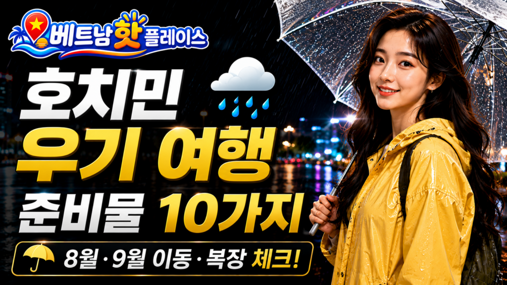 호치민 우기 여행 준비물 10가지와 8월 9월 이동 복장 체크